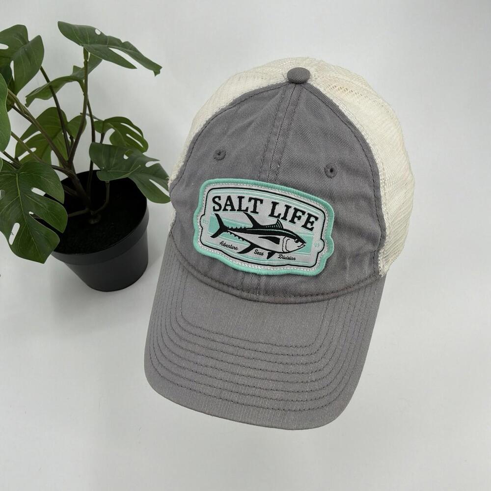 Salt Life Tuna Badge Trucker Hat Snap Back Baseball Cap